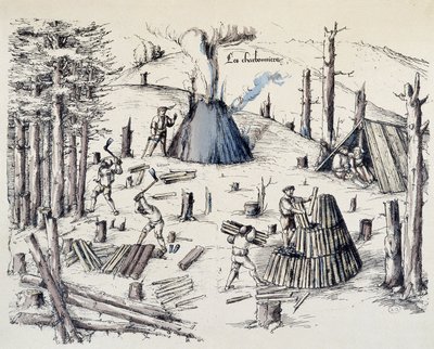 Die Köhler - in „La croix aux mines“ von Unknown artist