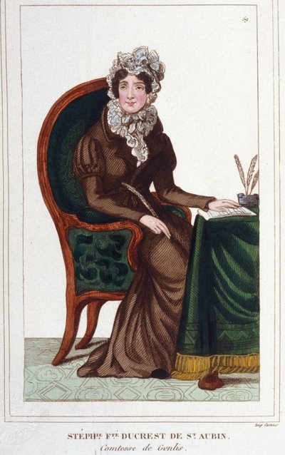 Madame de Genlis - Porträt von Stéphanie Félicité de Genlis (Saint-Aubin) von Unknown artist