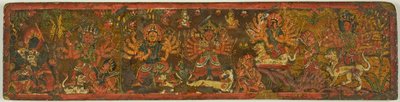 Manuskriptdeckel aus der Verherrlichung der Großen Göttin (Devimahatmya) von Unknown artist