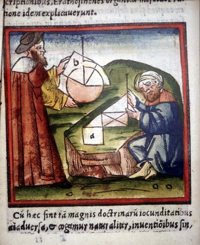 Mathematiker. Manuskript aus dem 15. Jahrhundert von Unknown artist