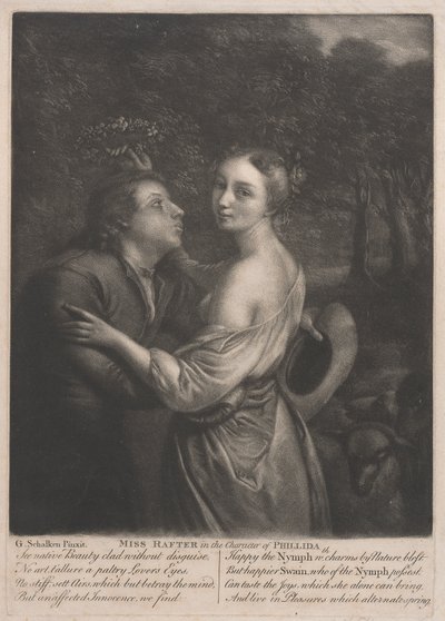 Miss Rafter (1711-1785) in der Rolle der Phillida von Unknown artist