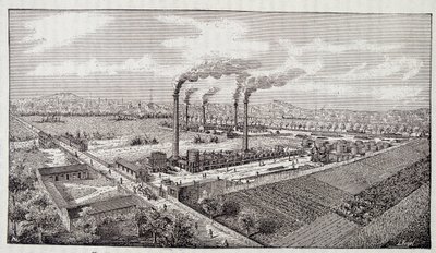 Übersicht der Ölraffinerieanlage von Herrn Deutsch in Pantin (Seine) von Unknown artist