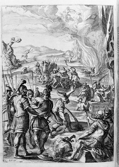 Ovid - Illustration für Buch 15 - (P. Ovidii Nasonis Metamorphose libri XV mit Anmerkungen von Thomas Farnaby (Farnabia) (1575-1647)) von Unknown artist
