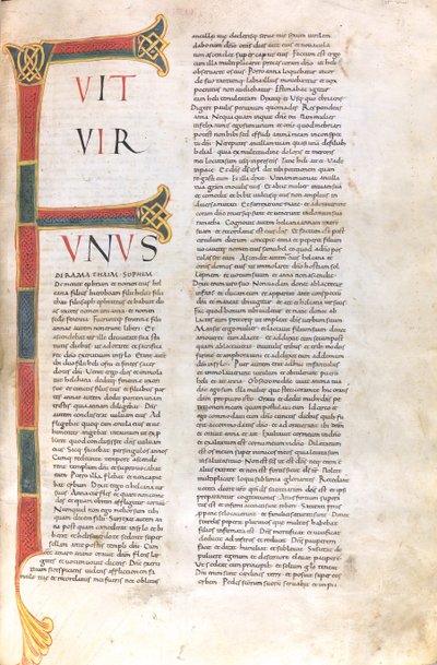 Seite mit dem Incipit des Ersten Buches Samuel von Unknown artist