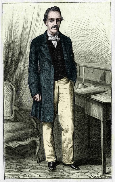 Paul du Chaillu (1837-1903), französischer Entdecker von Äquatorialafrika. von Unknown artist