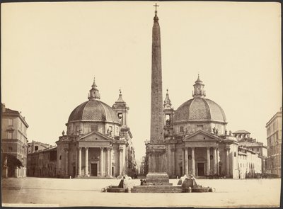 Piazza del Popolo von der Porta aus (Rom) von Unknown artist