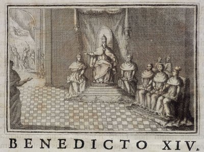 Papst Benedikt XIV. (1740-1758) - in „Annalen des Predigerordens“ von Thomas-Marie Mamachi, Rom von Unknown artist