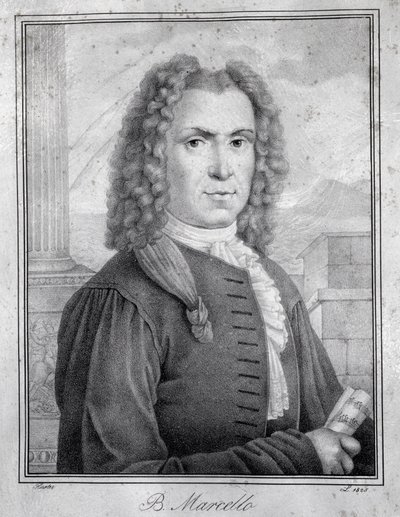 Porträt von Benedetto Marcello (Stich) von Unknown artist