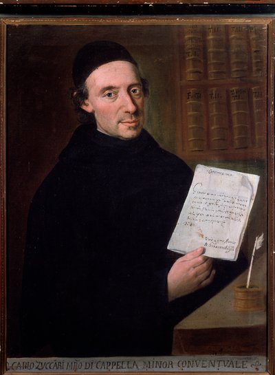 Porträt von Carlo Zuccari (1704-1792) italienischer Komponist und Geiger. Anonym. 18. Jahrhundert. Bologna, Civico Museo von Unknown artist