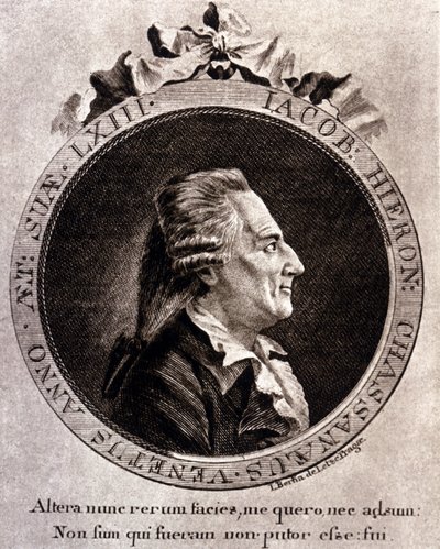 Porträt von Casanova (1725 - 1798) - Porträt im Frontispiz, in Histoire de ma fuite des prisons de la République de Venice, geschrieben in Dux en Bohemia von Unknown artist