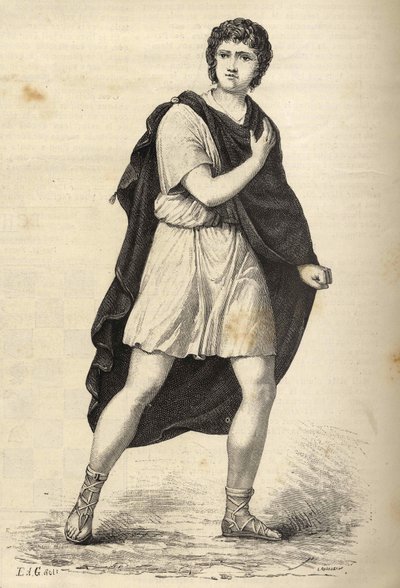 Porträt von François-Joseph (François Joseph) Talma (1763-1826), französischer Schauspieler. Gravur des 19. Jahrhunderts von Unknown artist