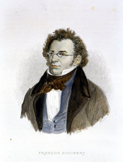 Porträt von Franz Schubert (1797 - 1828) - Gravur von Unknown artist