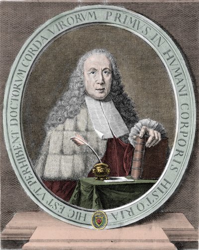 Porträt von Giovanni Battista Morgagni (1682-1771) italienischer Arzt und Anatom. Mailänder von Unknown artist