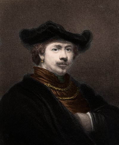 Porträt von Harmenszoon van Rijn Rembrandt (1606-1669), niederländischer Maler - Gravur - 19. Jahrhundert von Unknown artist