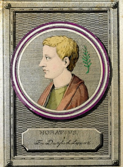Porträt von Horaz (Quintus Horatius Flaccus) (65-8 v. Chr.), lateinischer Dichter von Unknown artist