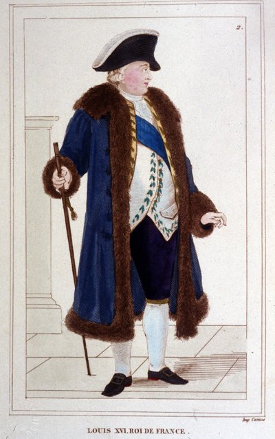 Porträt von Ludwig XVI. (1754 - 1793) Gravur von 1830 von Unknown artist