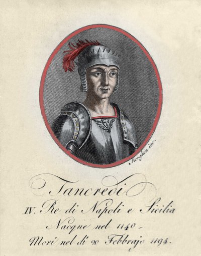 Porträt von Tancrede de Lecce (Tancredi), König von Sizilien und Neapel (1140-1194). von Unknown artist