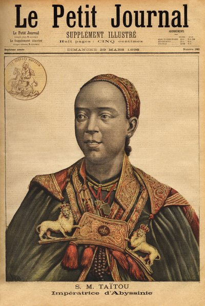 Porträt der Kaiserin Taytu Betul (Taitou) von Unknown artist