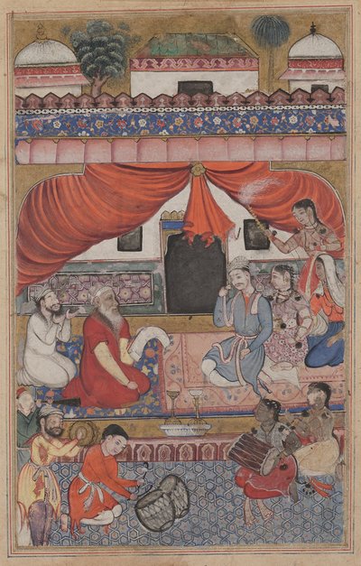 Vorbereitung der Hochzeit von Mahmuda mit dem jungen Wesir, aus einem Tuti-nama (Geschichten eines Papageis): Dreiunddreißigste Nacht von Unknown artist