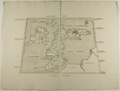 Prima Europe Tabula: Ptolemaeus Romae 1490 von Unknown artist