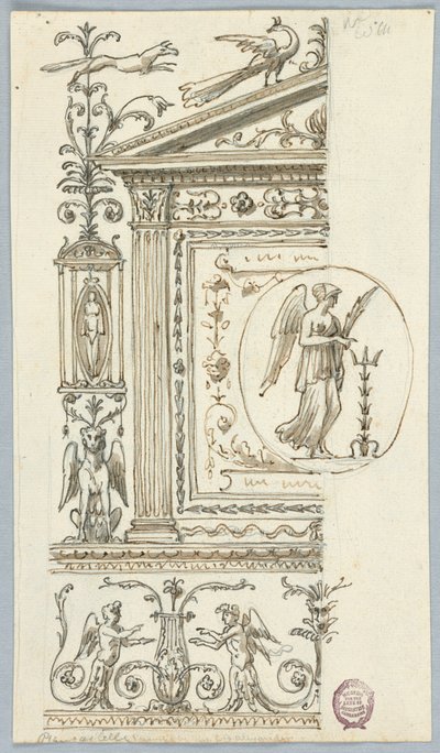 Entwurf für eine Wanddekoration von Unknown artist