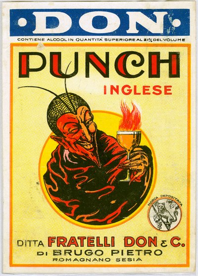 Punch Inglese Alkoholwerbung mit einem Teufel von Unknown artist