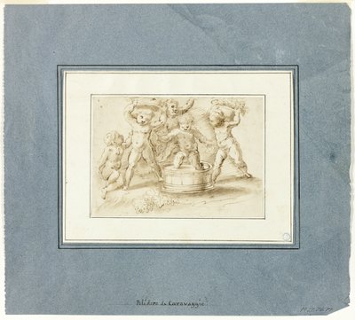 Putti machen Wein von Unknown artist