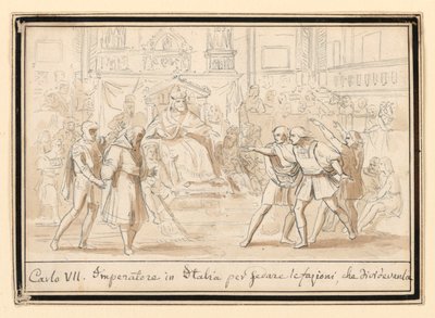 Versöhnung der Feinde in Italien durch Kaiser Heinrich VII. von Unknown artist