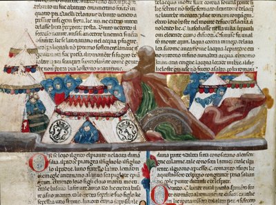 Darstellung von Julius Caesar (101-44 v. Chr.) in der Nähe seines Militärlagers (Detail) von Unknown artist