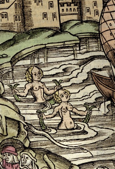Darstellung von Sirenen. Gravur aus dem 16. Jahrhundert von Unknown artist