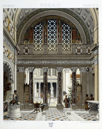 Römisches Habitat in der Antike - in „The historical costume“ von Racinet von Unknown artist