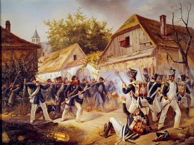 Russlandfeldzug: Die Kapitulation der Truppen von Vandamme in der Schlacht von Kulm am 30.08.1813. 1813 Paris, Museum der Armee von Unknown artist