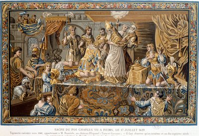 Heiliger König Karl VII. in Reims am 17. Juli von Unknown artist