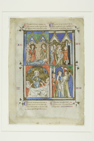 Szenen aus den Wundern des Heiligen Petrus, aus einer Bibel Historiale oder Bildlichen Neuen Testament von Unknown artist