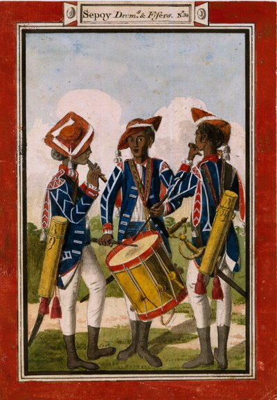Sepoy-Trommler und Pfeifer von Unknown artist
