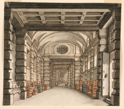 Bühnenbild, Innenraum des Schatzhauses von Unknown artist
