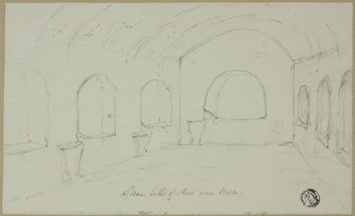 Dampfbäder des Nero bei Baiae von Unknown artist