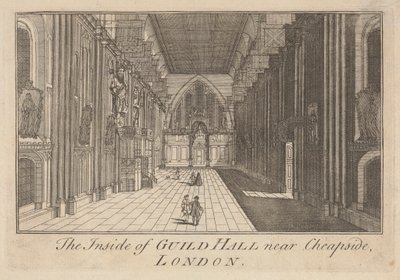 Das Innere der Guild Hall nahe Cheapside, London von Unknown artist
