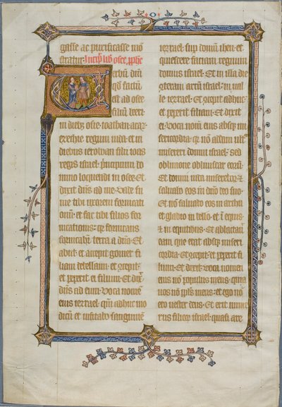 Die Hochzeit von Hosea und Gomer in einem historierten Initial "V" aus einer Bibel von Unknown artist
