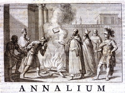 Das Wunder des Feuers der heiligen Dominika - in „Annalen des Predigerordens“ von Thomas-Marie Mamachi, Rom von Unknown artist