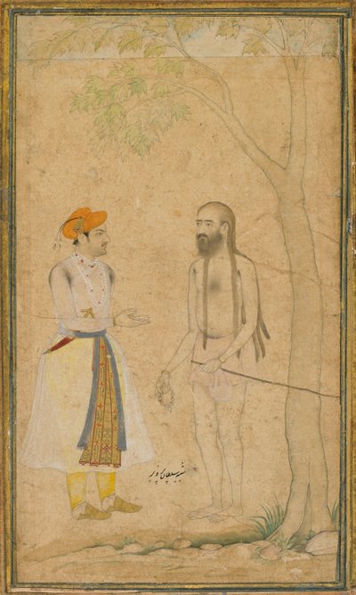 Der Mogulprinz Parvez und ein Heiliger von Unknown artist