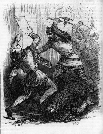 Die „Sizilianische Vesper“ (Vespri Siciliani), Volksaufstand der Insel Sizilien gegen die feudale Herrschaft des französischen Königs Karl von Anjou, der am 31. März in Palermo und Corleone stattfand. von Unknown artist