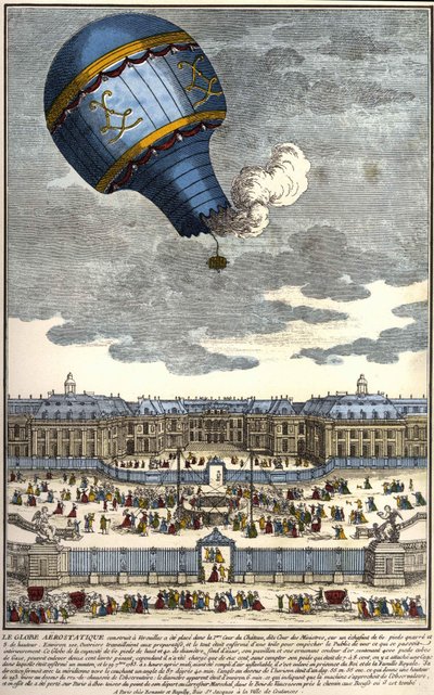 Der aerostatische Globus, gebaut in Versailles 1783 von Unknown artist
