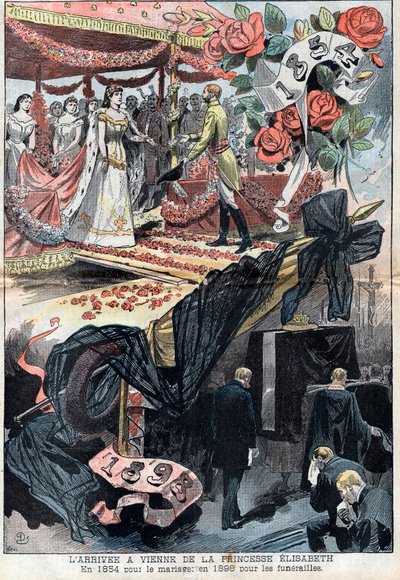 Die Ankunft von Elisabeth von Wittelsbach in Wien von Unknown artist