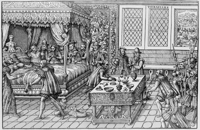 Der Tod von Heinrich II. (1519-1559), König von Frankreich, im Palais des Tournelles in Paris, 30. Juni von Unknown artist