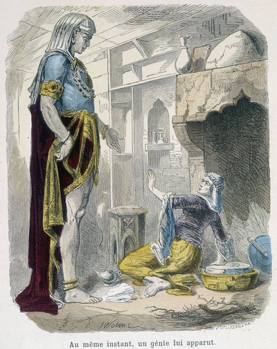 Der Geist aus der Lampe - in „The thousand and one nights“ von Bondet, ed. Guerin von Unknown artist