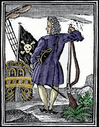 Der Pirat „Gentleman“ Stede Bonnet (1688-1718). von Unknown artist