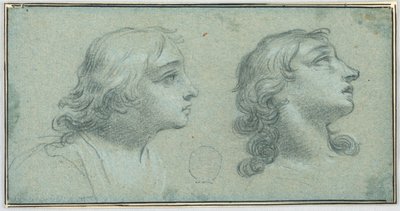 Zwei Ansichten des Kopfes eines Jugendlichen von Unknown artist