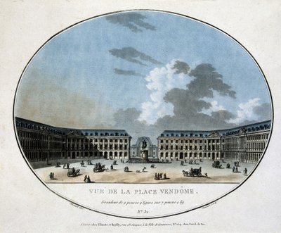 Ansicht des Place Vendôme - Gravur von Unknown artist