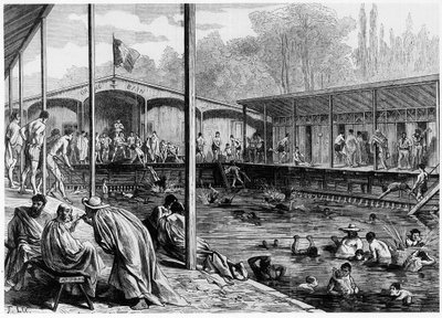 Ansicht der Kaltbäder in Paris von Unknown artist